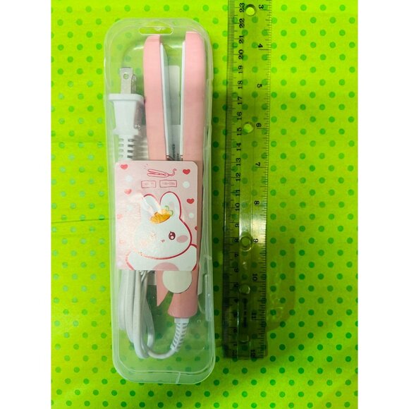 Unbranded Other - Mini Travel Hair Straightener Bunny Pink